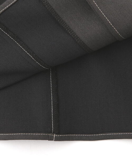 FREE'S MART（フリーズマート）の「◆配色ステッチ前開きミニワンピース（ワンピース・レディース・ホワイト/ブラック/グレー・SMALL/MEDIUM）」の20枚目の写真