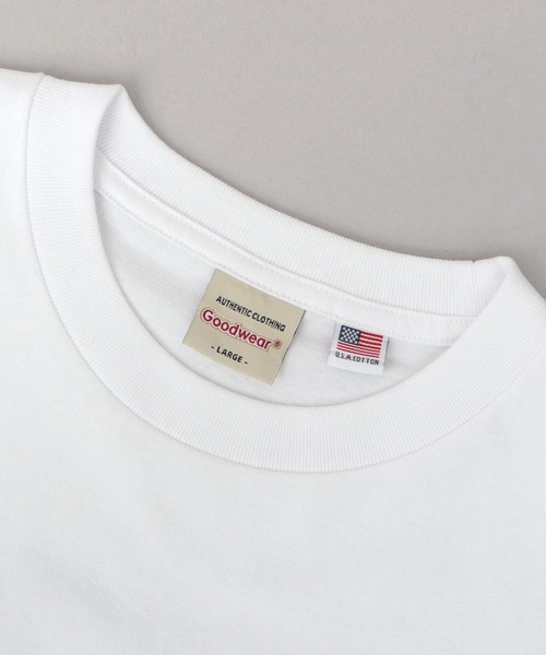 Goodwear(グッドウェア)の「USAコットン 吸水速乾・接触冷感 袖リブ ポケット付き ロングスリーブ Tシャツ レギュラーシルエット(Tシャツ/カットソー・メンズ・ブラック/ホワイト/グレー・M/L/XL)」の14枚目の写真