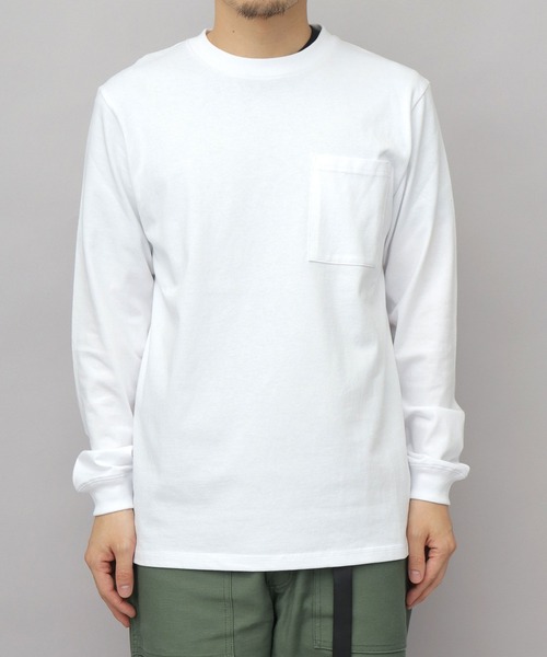 Goodwear(グッドウェア)の「USAコットン 吸水速乾・接触冷感 袖リブ ポケット付き ロングスリーブ Tシャツ レギュラーシルエット(Tシャツ/カットソー・メンズ・ブラック/ホワイト/グレー・M/L/XL)」の17枚目の写真