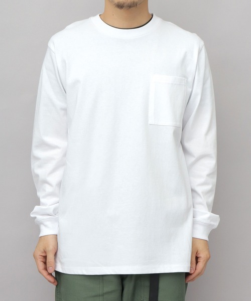 Goodwear(グッドウェア)の「USAコットン 吸水速乾・接触冷感 袖リブ ポケット付き ロングスリーブ Tシャツ レギュラーシルエット(Tシャツ/カットソー・メンズ・ブラック/ホワイト/グレー・M/L/XL)」の19枚目の写真