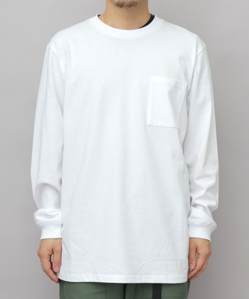 Goodwear(グッドウェア)の「USAコットン 吸水速乾・接触冷感 袖リブ ポケット付き ロングスリーブ Tシャツ レギュラーシルエット(Tシャツ/カットソー・メンズ・ブラック/ホワイト/グレー・M/L/XL)」の21枚目の写真