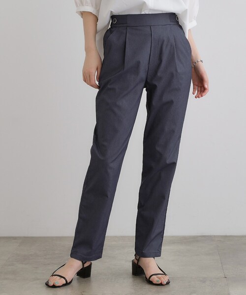 grove（グローブ）の「高身長さん向け＋5cm【接触冷感】サマーハイパーストレッチテーパードパンツ（その他パンツ・レディース・ネイビー/ブラック/カーキ/チャコールグレー/ナチュラル・01/02/03/04/05）」の5枚目の写真