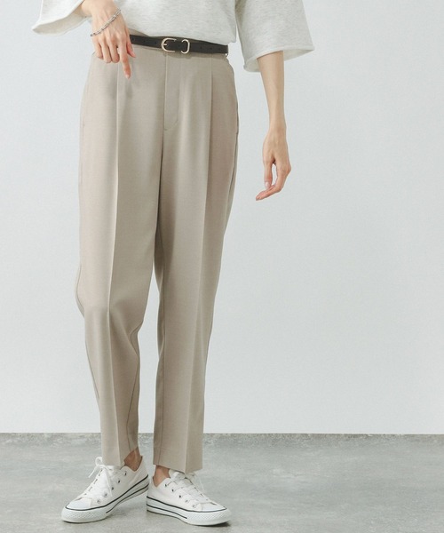 GLOBAL WORK(グローバルワーク)の「テーパードパンツ/お手入れラクラクセットアップ/290033(その他パンツ・レディース・ベージュ系その他7/ライトベージュ/ブラック・SMALL/MEDIUM/LARGE)」の18枚目の写真