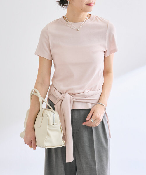 RIVE DROITE(リヴドロワ)の「【MYSELFbyRD(マイセルフバイリヴドロワ)】SOFT Tee(Tシャツ/カットソー・レディース・ブラック/ピンク・FREE)」の2枚目の写真