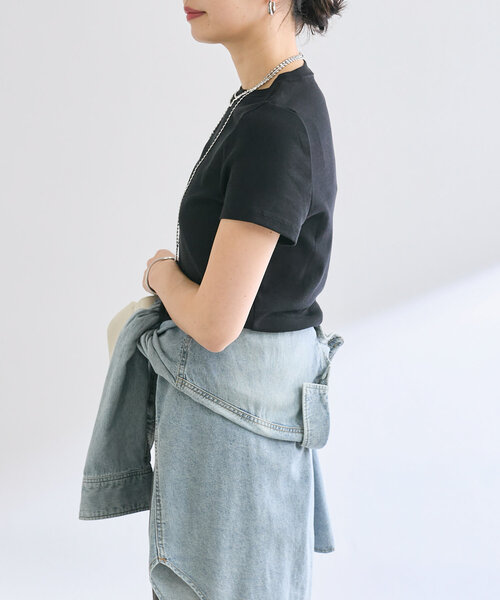 RIVE DROITE(リヴドロワ)の「【MYSELFbyRD(マイセルフバイリヴドロワ)】SOFT Tee(Tシャツ/カットソー・レディース・ブラック/ピンク・FREE)」の8枚目の写真