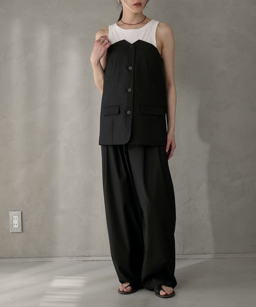 Jacket-like bare bustier / ジャケットライクベアビスチェ