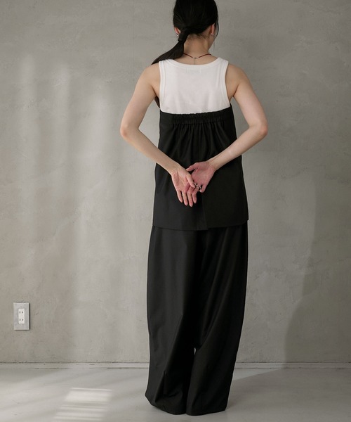 your/0w（ユアロウ）の「Jacket-like bare bustier / ジャケットライクベアビスチェ〈セットアップ対応〉（ベスト・レディース・ブラック/グレー・FREE）」の22枚目の写真