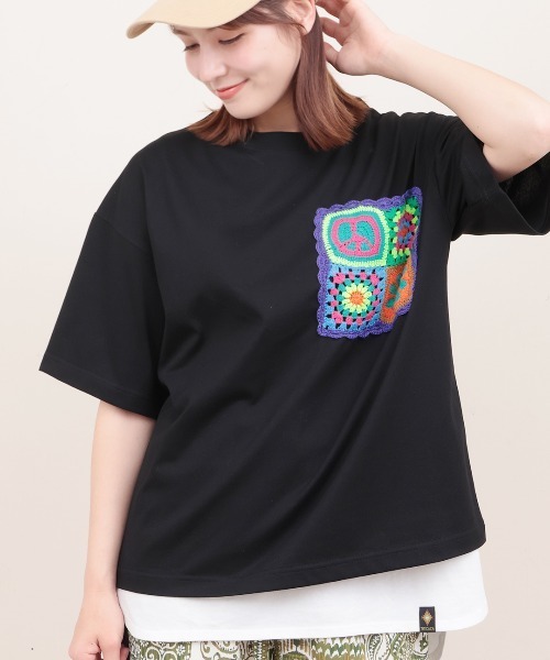 チチカカ（チチカカ）の「裾ラウンドタンクトップ（タンクトップ・レディース・ブラック/ホワイト・FREE）」の5枚目の写真