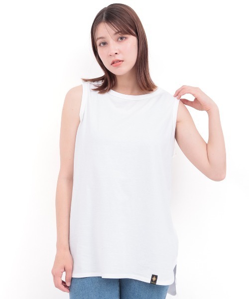 チチカカ（チチカカ）の「裾ラウンドタンクトップ（タンクトップ・レディース・ブラック/ホワイト・FREE）」の8枚目の写真