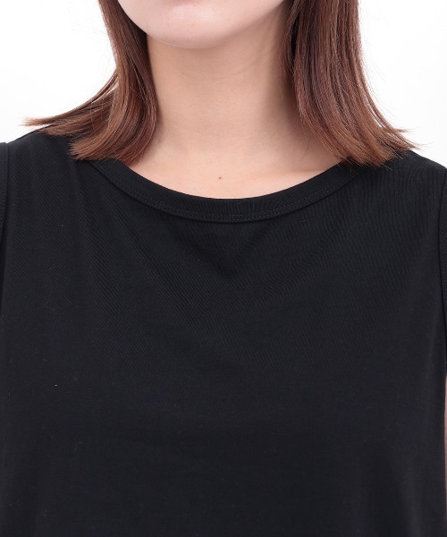 チチカカ（チチカカ）の「裾ラウンドタンクトップ（タンクトップ・レディース・ブラック/ホワイト・FREE）」の12枚目の写真