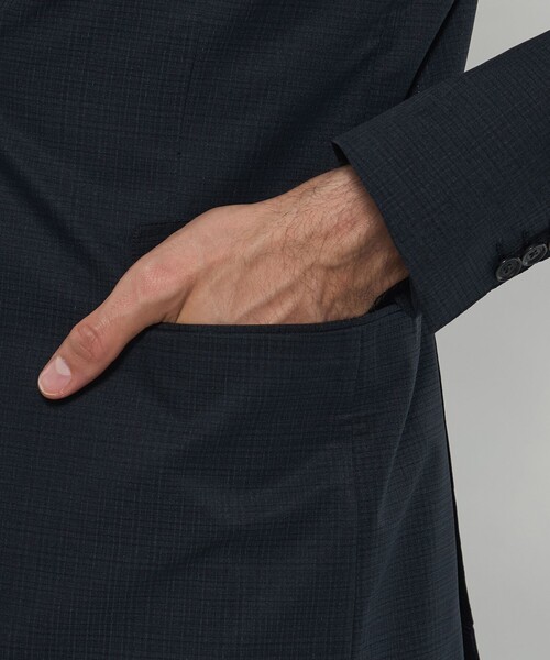 MACKINTOSH LONDON(マッキントッシュ ロンドン)の「【BREASY JACKET】COOL DOTS セットアップジャケット(テーラードジャケット・メンズ・チャコールグレー/ダークネイビー・36/38/40)」の8枚目の写真