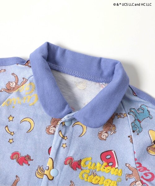 セール】【おさるのジョージ】総柄ロンパス（ロンパース