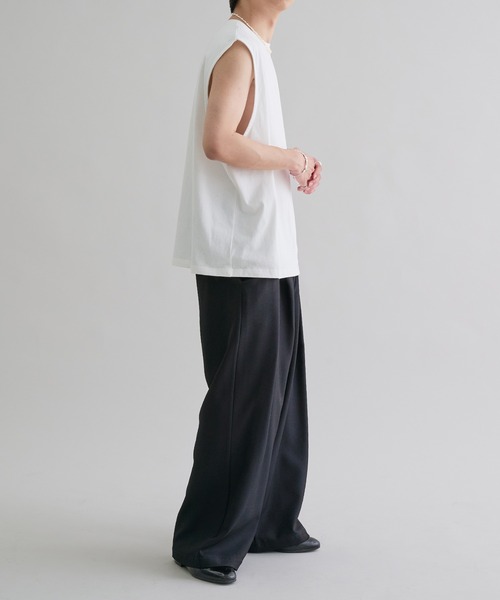 epnok(エプノック)の「アソートルーズノースリーブTee(Tシャツ/カットソー・メンズ・オフホワイト/ブラック系その他/ブラック・SMALL/MEDIUM/LARGE)」の9枚目の写真