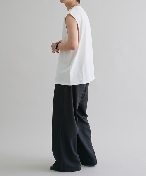 epnok(エプノック)の「アソートルーズノースリーブTee(Tシャツ/カットソー・メンズ・オフホワイト/ブラック系その他/ブラック・SMALL/MEDIUM/LARGE)」の10枚目の写真