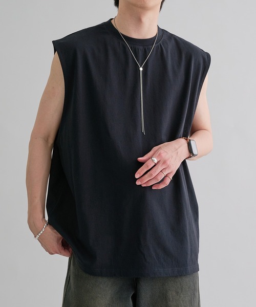 epnok(エプノック)の「アソートルーズノースリーブTee(Tシャツ/カットソー・メンズ・オフホワイト/ブラック系その他/ブラック・SMALL/MEDIUM/LARGE)」の13枚目の写真