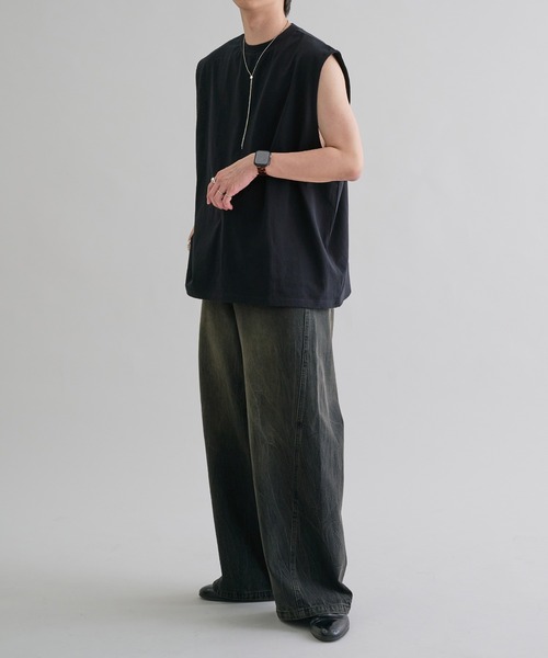 epnok(エプノック)の「アソートルーズノースリーブTee(Tシャツ/カットソー・メンズ・オフホワイト/ブラック系その他/ブラック・SMALL/MEDIUM/LARGE)」の18枚目の写真