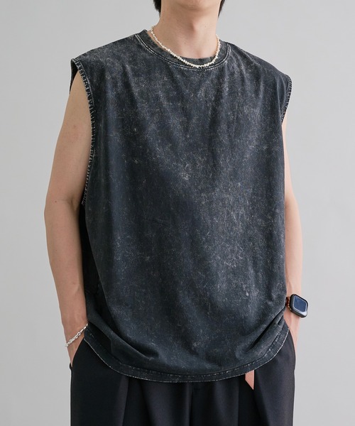 epnok(エプノック)の「アソートルーズノースリーブTee(Tシャツ/カットソー・メンズ・オフホワイト/ブラック系その他/ブラック・SMALL/MEDIUM/LARGE)」の21枚目の写真