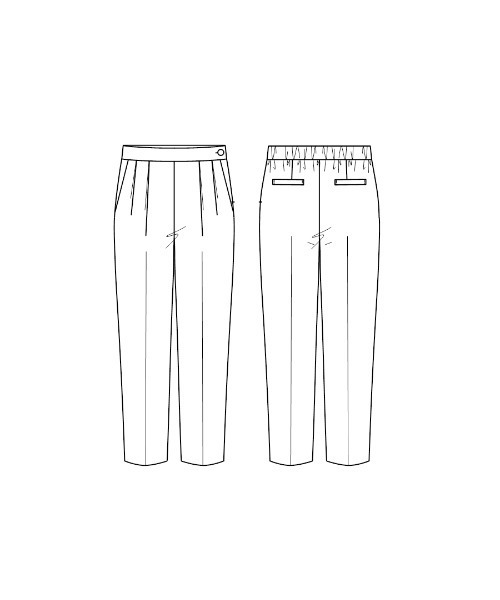 WHITE JOOLA（ホワイトジョーラ）の「洗濯機OK・接触冷感【 ドライタッチ♪サマーパンツ 】クリスピーメランジ・センタープレス入りテーパードパンツ（スラックス・レディース・ブラック/モカ・M/L）」の17枚目の写真