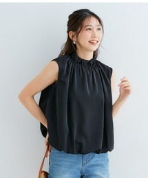 Petitjo | 小さいサイズ ハイネックギャザーノースリバルーンブラウス 低身長さん・小柄女性(シャツ/ブラウス)