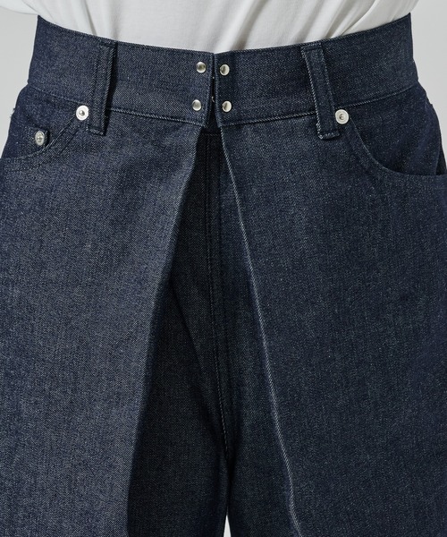 Rigid Denim Wide Pants