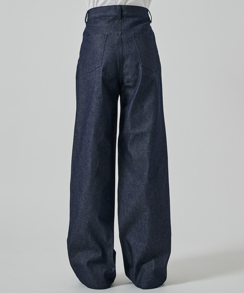 パンツ JOHN LAWRENCE SULLIVAN Rigid denim Womens rigid denim wide pants