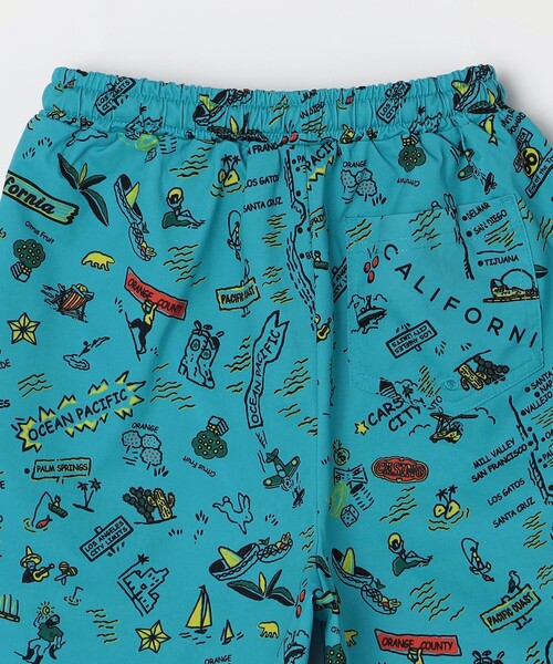 Ocean Pacific（オーシャンパシフィック）の「Ocean Pacific:〈UVカット/吸汗速乾等〉PEARTEX 水陸両用 プリント ショーツ<KIDS>（その他パンツ・キッズ・ブルー・130/140/150）」の5枚目の写真