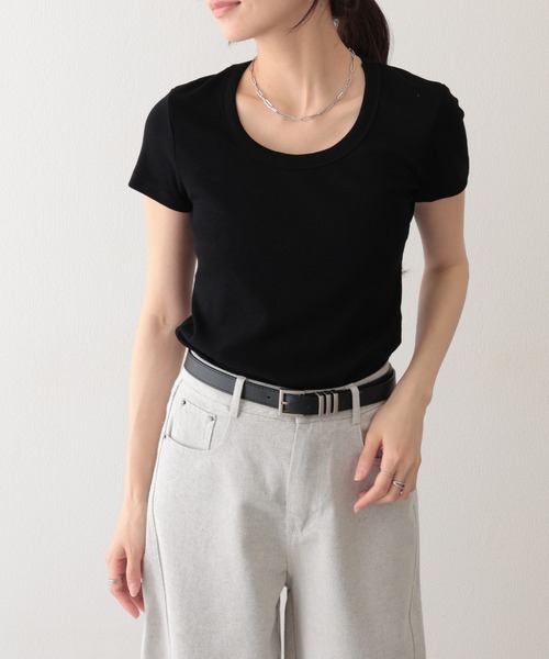tシャツ ラウンドネックショートスリーブカットソー-手洗い可- レディース セール】 〈手洗い可能〉ジョーゼット ショート スリーブ プル
