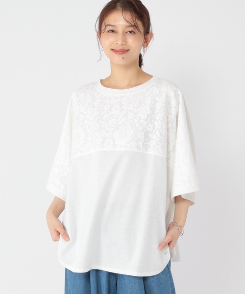 セール】ダブルフロントヨークレースワイドプルオーバー（T