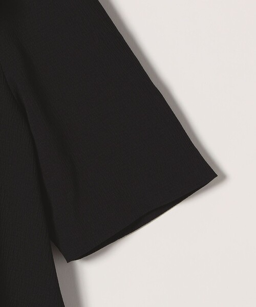 WEB限定】SHIPS any:〈洗濯機可能〉ラフ サテン フリルカラー ブラウス