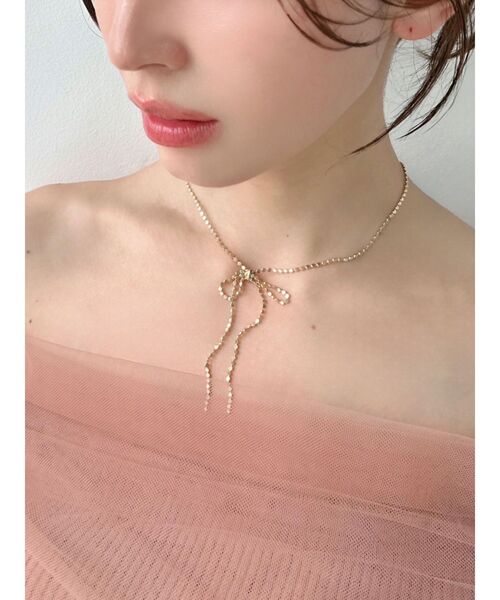 RESEXXY(リゼクシー)の「シャイニーリボンネックレス(ネックレス・レディース・シルバー/ゴールド・FREE)」の6枚目の写真