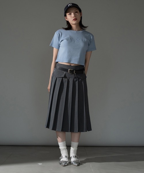apres jour mignon(アプレジュールミニョン)の「ピグメントリブクロップドTシャツ【ZOZOTOWN限定アイテム】(Tシャツ/カットソー・レディース・ブラック系その他/ブラウン系その他/ブルー/ピンク・X-LARGE/フリー)」の18枚目の写真