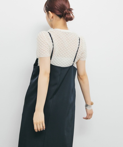 KBF（ケイビーエフ）の「サテンキャミワンピース（ワンピース・レディース・ベージュ/ネイビー/ブラウン・ONE）」の19枚目の写真