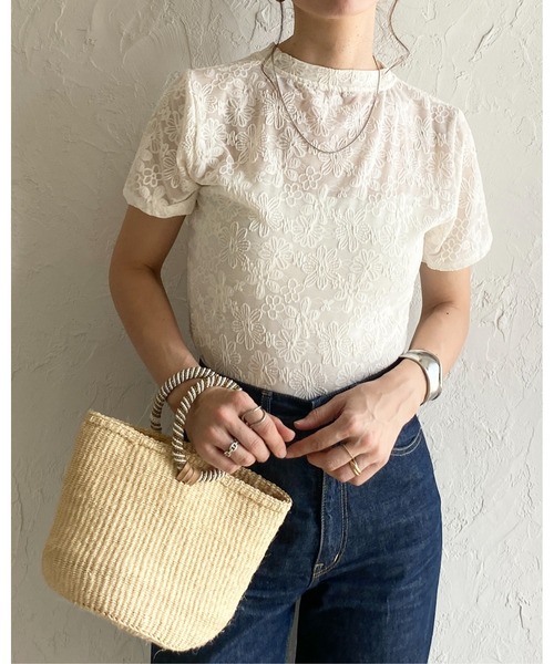アガウド AGAWD トップス 25春夏 Sheer Cutsew シアーカットソー ミドル丈 Tシャツ 半袖 AGAWD tシャツ 「 / アガウド 」Sheer Cutsew シースルー