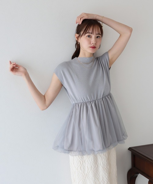 maison de Dolce. バルーンギャザードッキングニット　black 楽天市場】【8/4 10:59まで！875円OFF中】【送料無料】バルーン