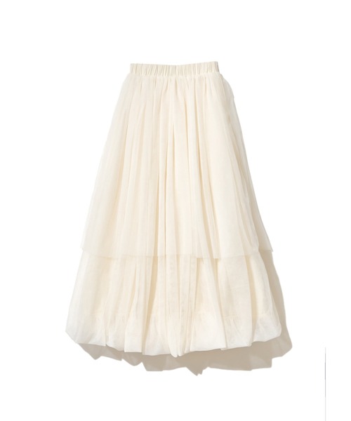 NOTREemor(ノートルエモア)の「balloon silhouette tulle skirt(スカート・レディース・アイボリー/ブラック・FREE)」の12枚目の写真