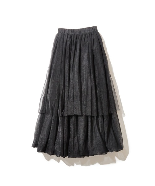 NOTREemor(ノートルエモア)の「balloon silhouette tulle skirt(スカート・レディース・アイボリー/ブラック・FREE)」の8枚目の写真