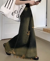 Chick | Crash Damage Denim Skirt / クラッシュダメージデニムスカート(デニムスカート)