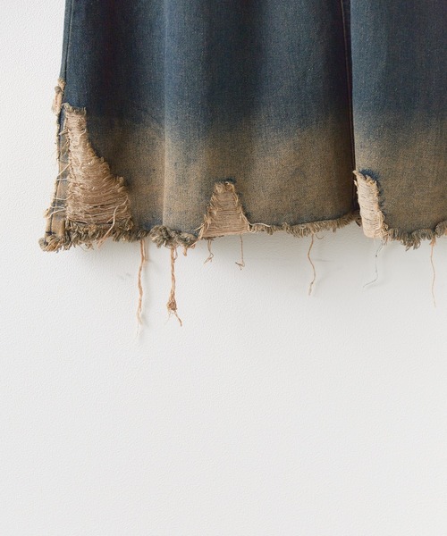 Chick(チック)の「Crash Damage Denim Skirt / クラッシュダメージデニムスカート(デニムスカート・レディース・ブルー・M/S)」の16枚目の写真