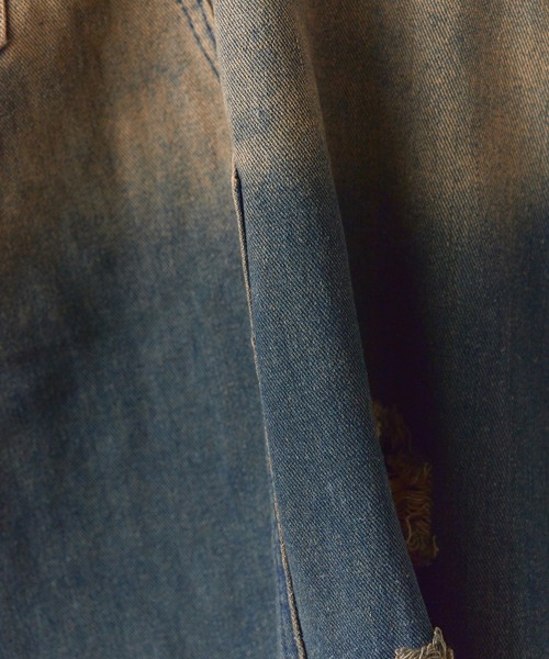 Chick(チック)の「Crash Damage Denim Skirt / クラッシュダメージデニムスカート(デニムスカート・レディース・ブルー・M/S)」の18枚目の写真