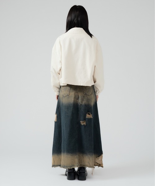 Chick(チック)の「Crash Damage Denim Skirt / クラッシュダメージデニムスカート(デニムスカート・レディース・ブルー・M/S)」の5枚目の写真