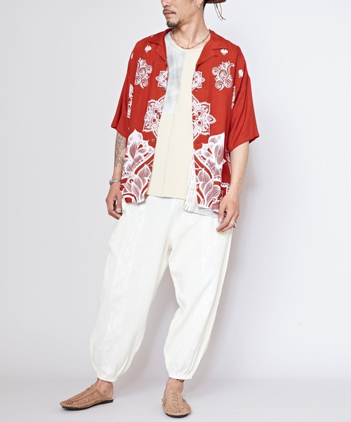 チャイハネ(チャイハネ)の「【チャイハネ】VORRUK アーティットMEN'Sシャツ(シャツ/ブラウス・メンズ・ホワイト/ブルー/ブラック/オレンジ・FREE)」の9枚目の写真