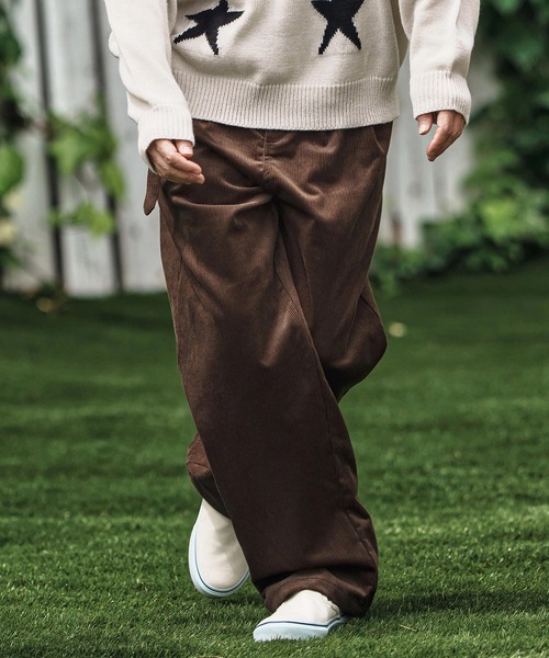 CAMBIO(カンビオ)の「mp13803- Belted Corduroy Two Tuck Wide Pants コーデュロイワイドパンツ(その他パンツ・メンズ・ブラック/ネイビー/ブラウン・S/M/L)」の6枚目の写真