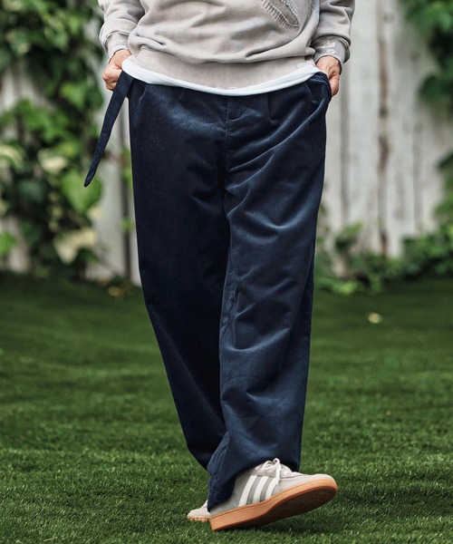 CAMBIO(カンビオ)の「mp13803- Belted Corduroy Two Tuck Wide Pants コーデュロイワイドパンツ(その他パンツ・メンズ・ブラック/ネイビー/ブラウン・S/M/L)」の11枚目の写真