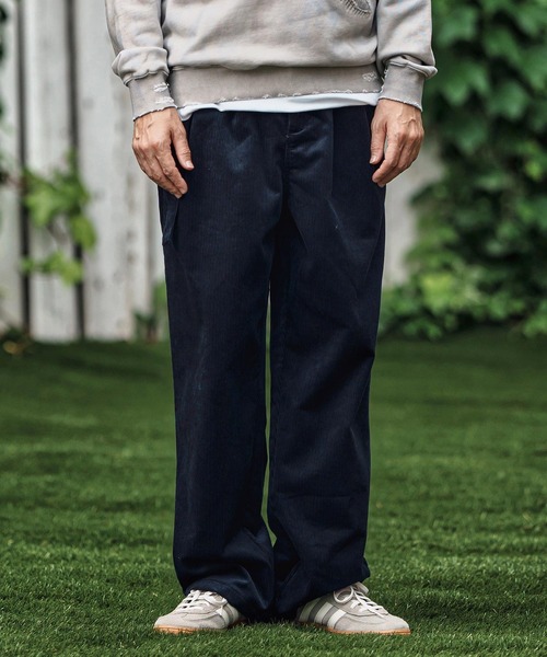 CAMBIO(カンビオ)の「mp13803- Belted Corduroy Two Tuck Wide Pants コーデュロイワイドパンツ(その他パンツ・メンズ・ブラック/ネイビー/ブラウン・S/M/L)」の13枚目の写真