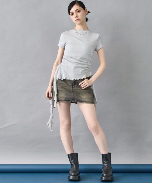 ANAP(アナップ)の「デニム マイクロ ミニ スカート(デニムスカート・レディース・ブルー/ブラック・S/M)」の14枚目の写真