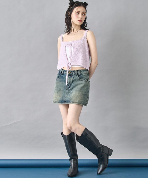 ANAP(アナップ)の「デニム マイクロ ミニ スカート(デニムスカート・レディース・ブルー/ブラック・S/M)」の11枚目の写真