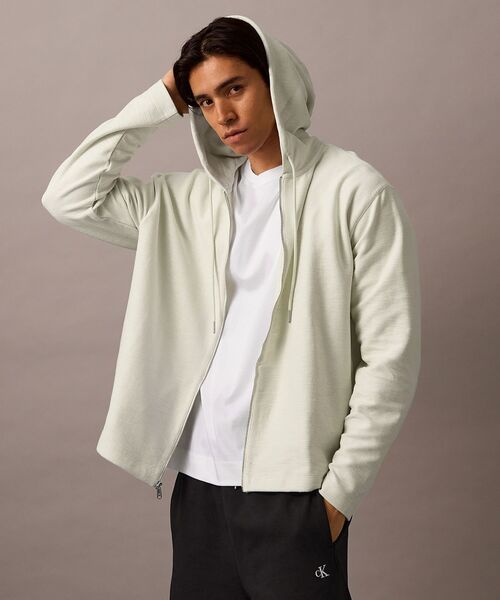 Calvin Klein(カルバン・クライン)の「フルジップオープンパーカー(パーカー・メンズ・オフホワイト・M/S/L/XS)」の5枚目の写真