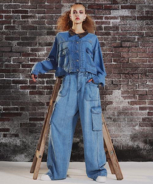 DOUBLE STANDARD CLOTHING（ダブルスタンダードクロージング）の「テンセルデニムジャケット（デニムジャケット・レディース・インディゴブルー・36/38）」の5枚目の写真