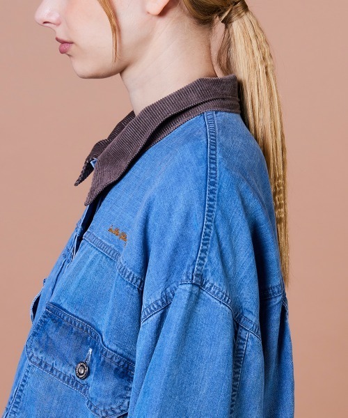 DOUBLE STANDARD CLOTHING（ダブルスタンダードクロージング）の「テンセルデニムジャケット（デニムジャケット・レディース・インディゴブルー・36/38）」の11枚目の写真