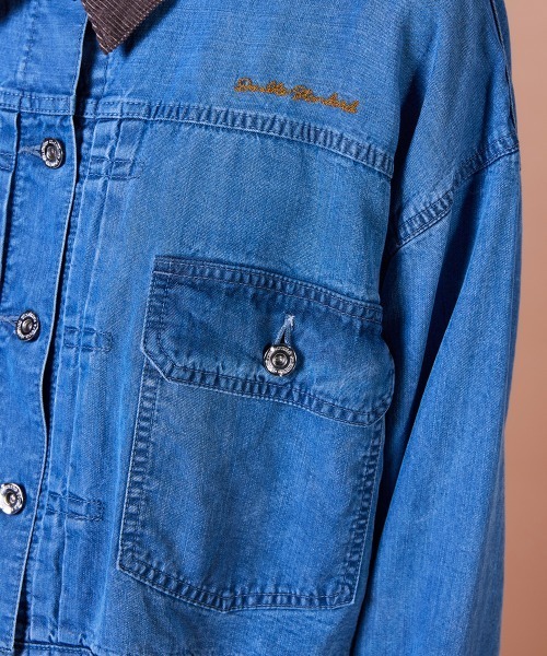 DOUBLE STANDARD CLOTHING（ダブルスタンダードクロージング）の「テンセルデニムジャケット（デニムジャケット・レディース・インディゴブルー・36/38）」の13枚目の写真